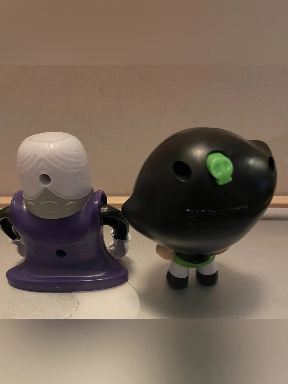Powerpuff Girls Buttercup face turns mad to happy Figure with Mojo Jojo monkey